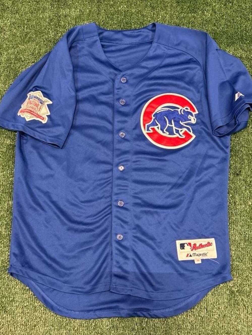 Vintage Majestic Authentic Chicago Cubs Derrek Lee #25 Blue Jersey Size 48